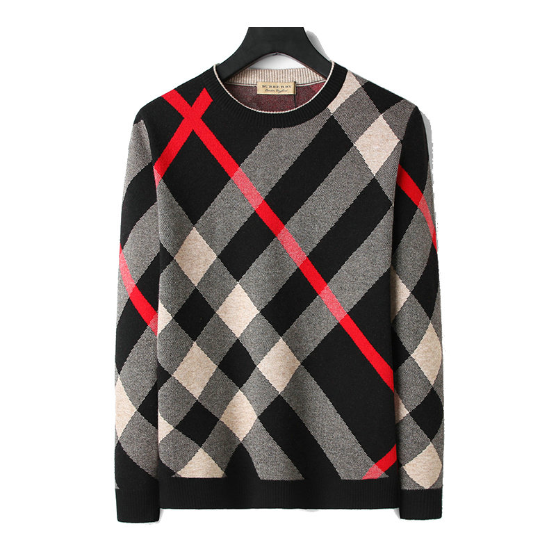 burberry pulls et sweat-shirts pour homme diagonal lattice gray
